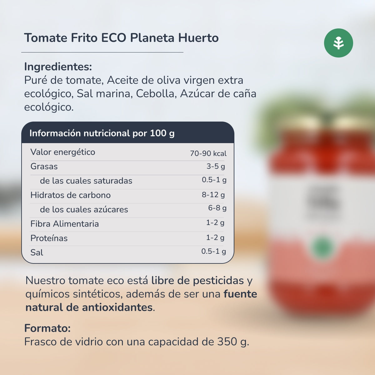 Tomat Frito ECO Planeta Huerto 350 g