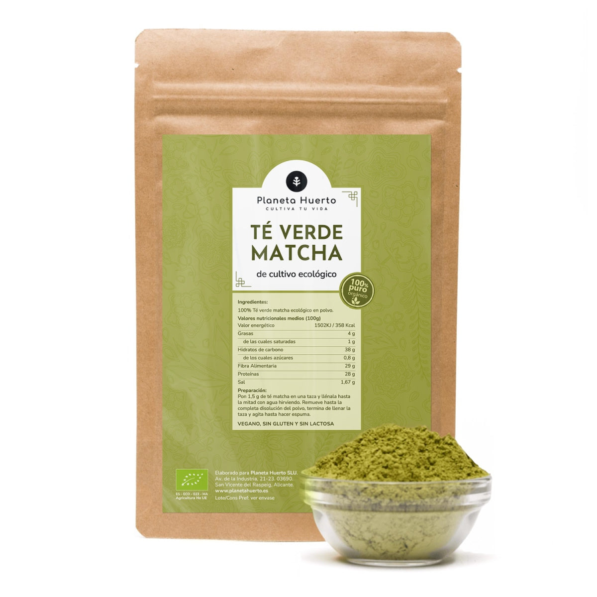 Opakowanie 2x Herbata Matcha w proszku ECO Planet Garden 70 g