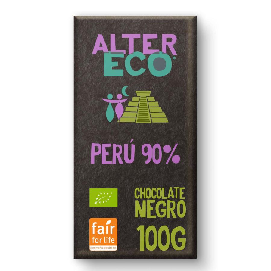 Cioccolato fondente Perù 90% Bio Altereco 100 g