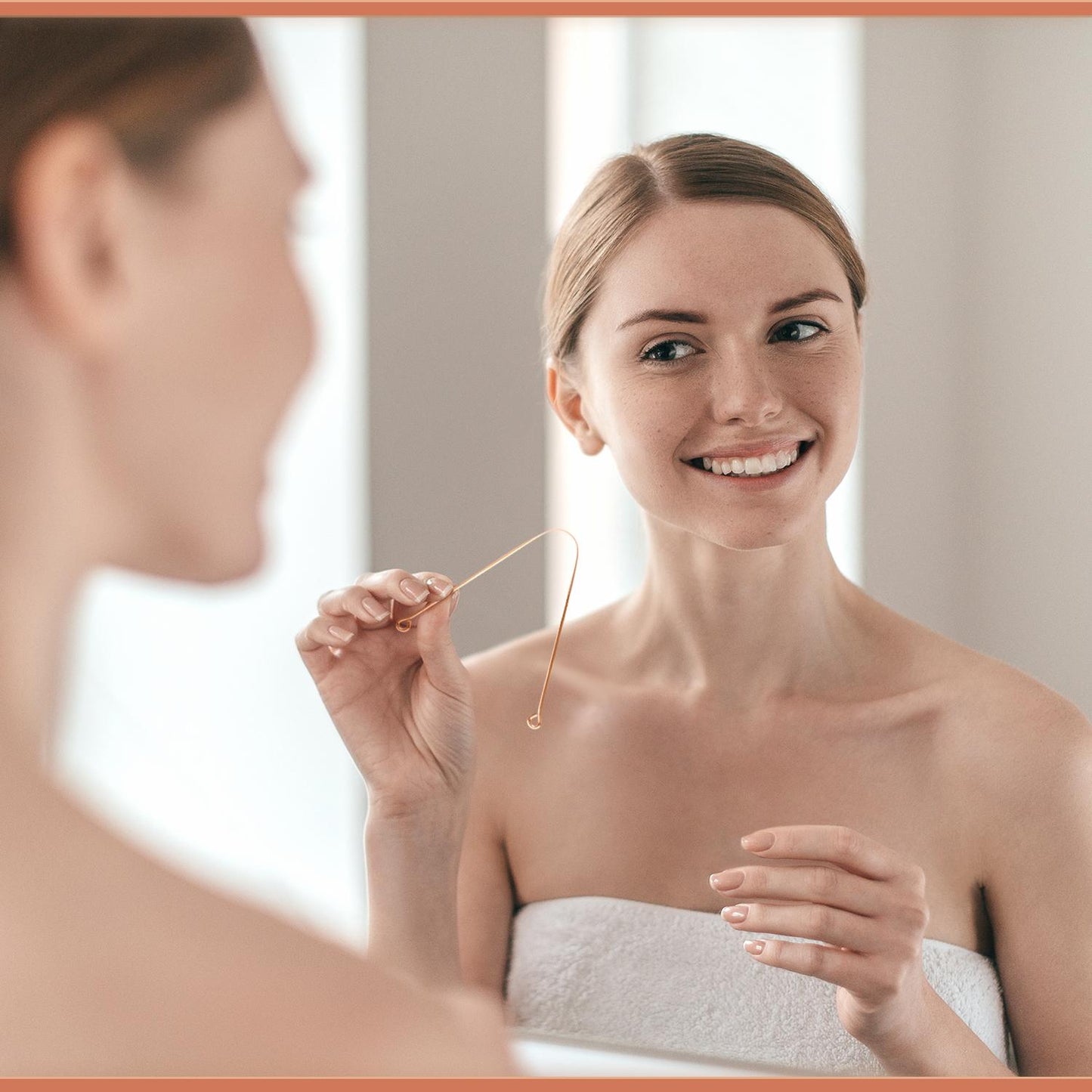 Grattoir à langue en cuivre Arista ayurveda