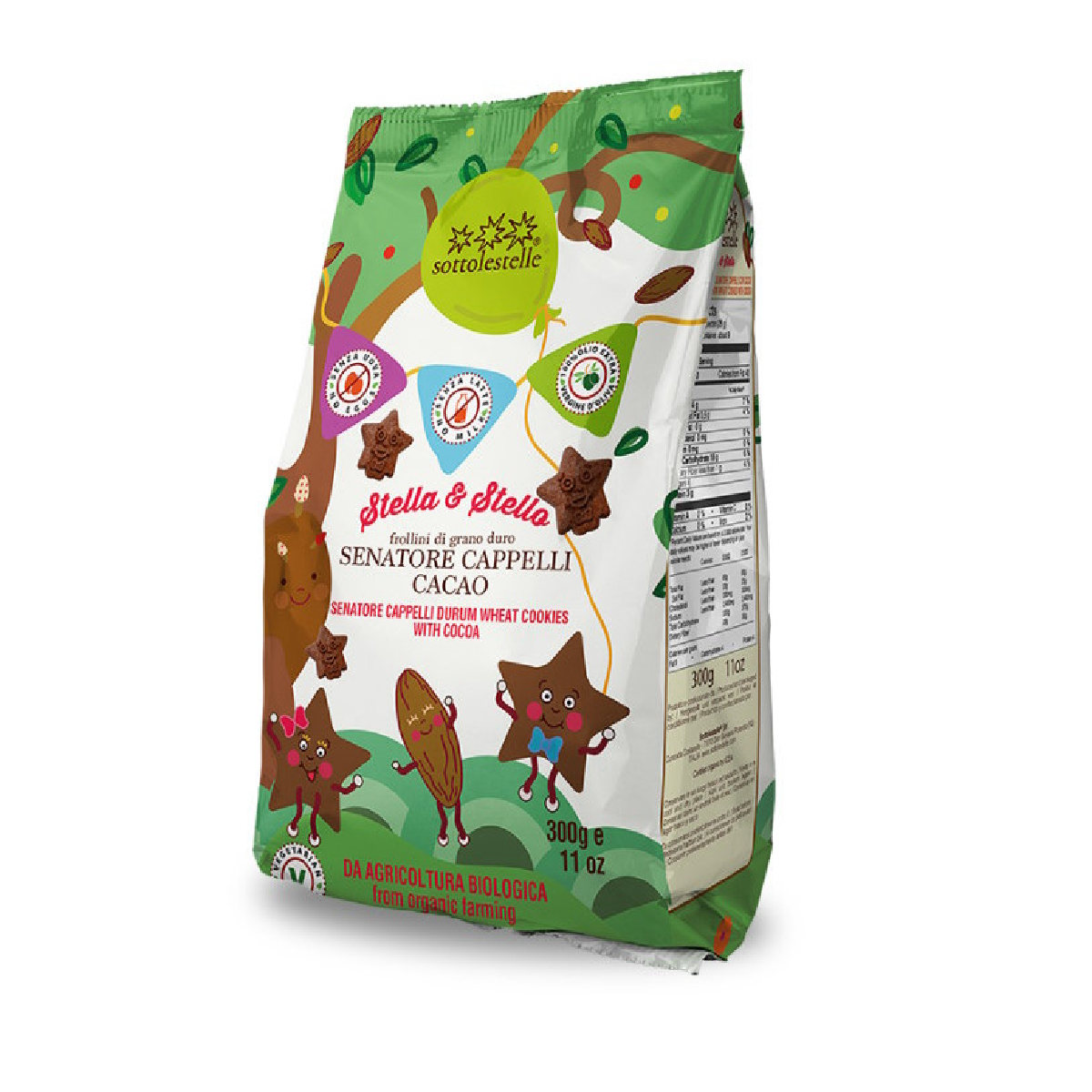 Weizenkekse Senatore Cappelli mit Kakao Stella&Stello Sottolestelle 300 g