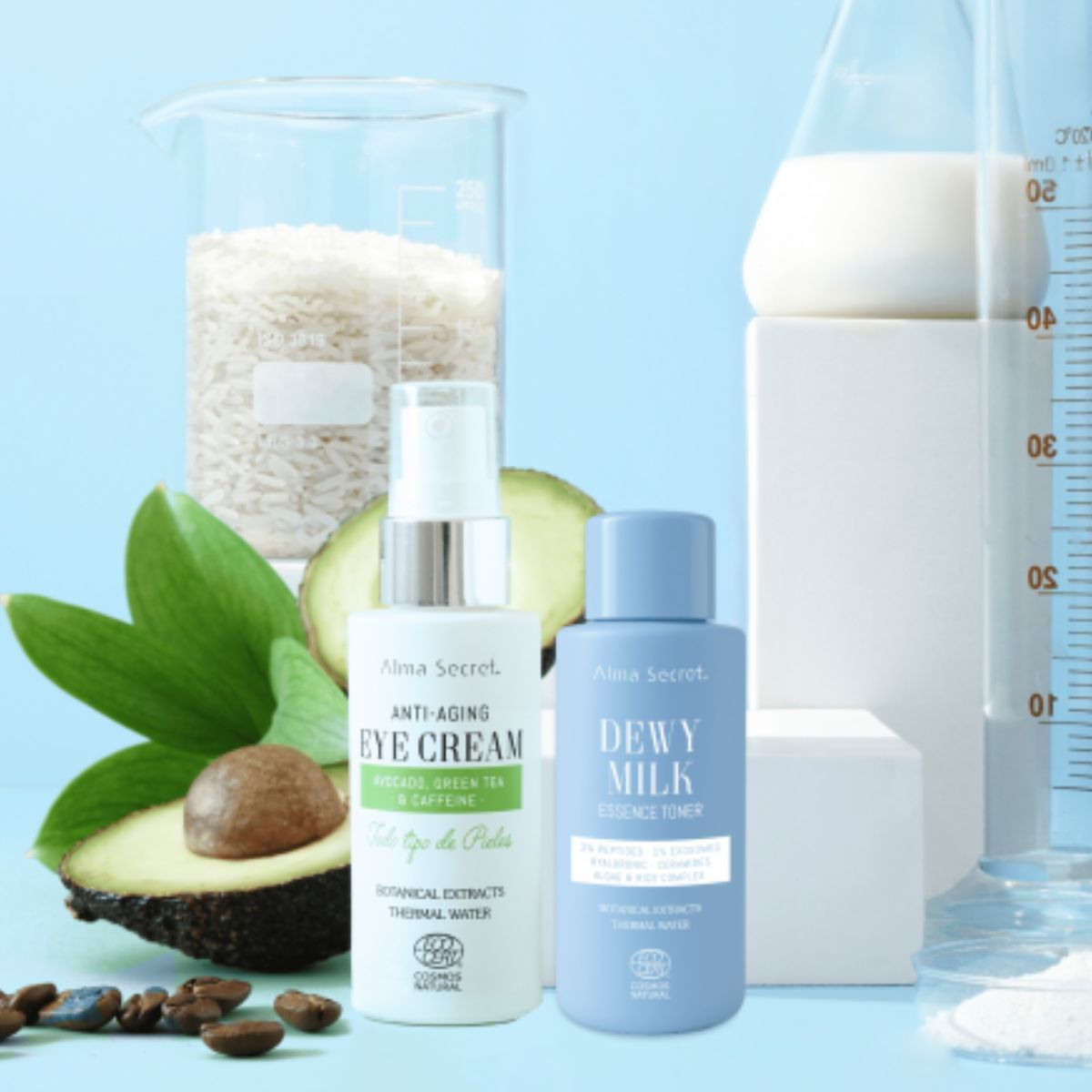 SET: AUGENKONTUR CREME AVOCADO 30 ML + MINI TONIC DEWY MILK 50 ML