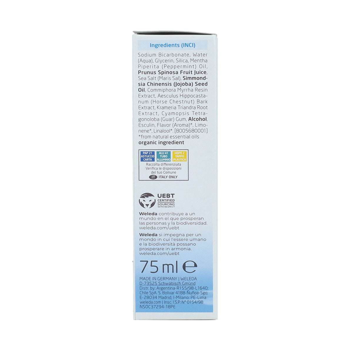 Dentifrice salin Weleda 75 ml