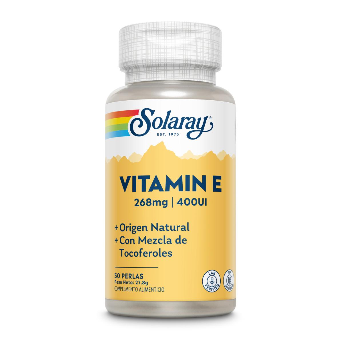 Vitamin E 400 IU Solaray, 50 softgels