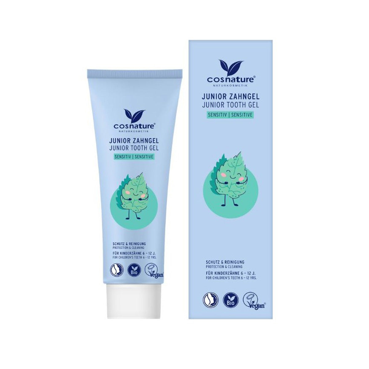 Fluorhaltig tandkräm för barn Sensitive, Cosnature 75 ml