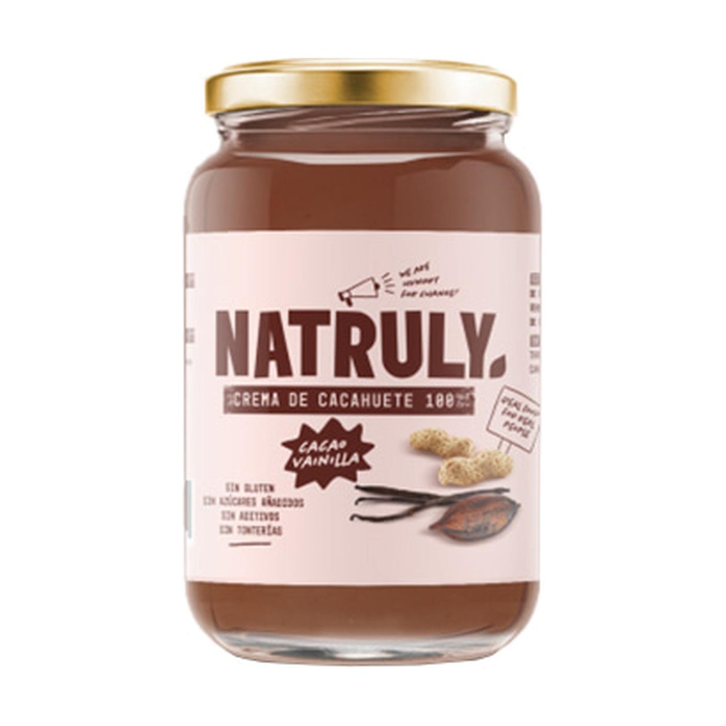 Pindakaas met cacao en vanille Natruly 500 g