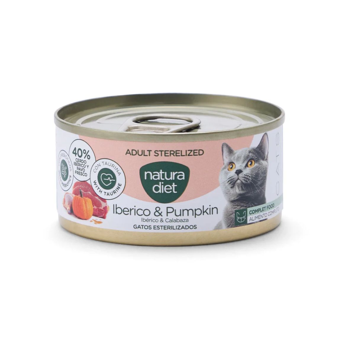 Natura Diet Cat Sterilised Iberian and Pumpkin 85 g Wet food for sterilised cats