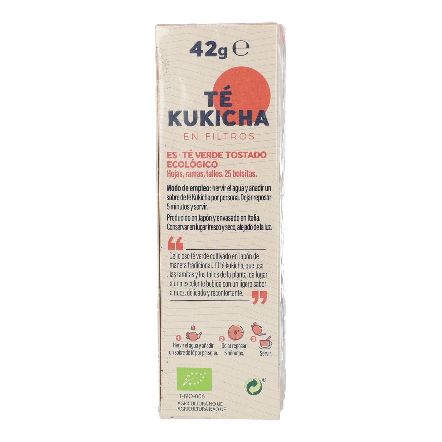 Tè Kukicha in filtro BIO La Finestra Sul Cielo 42 g