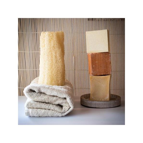 Éponge Luffa exfoliante pour le corps 7,5 x 15 cm