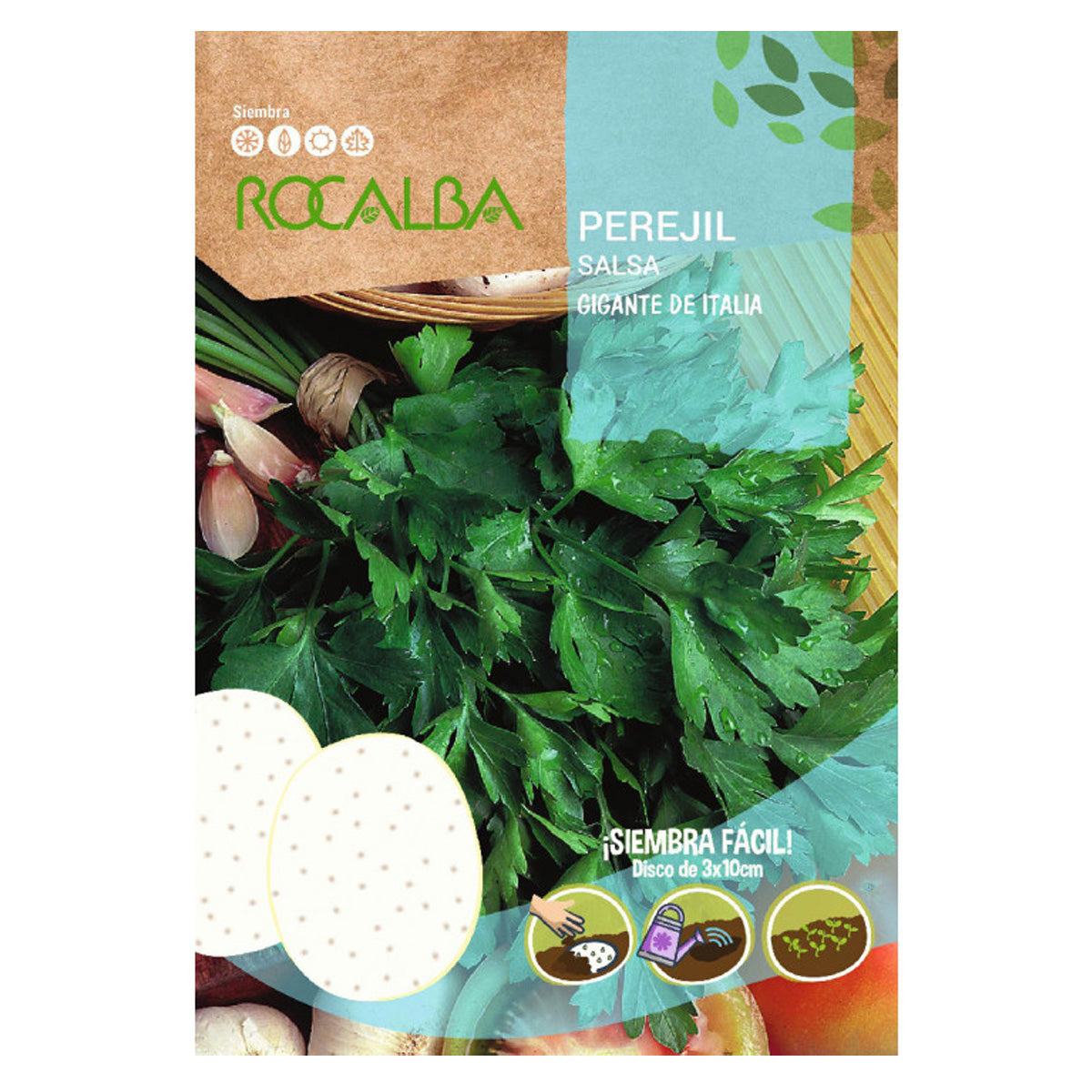 Semi di prezzemolo gigante italiano in dischi, Rocalba