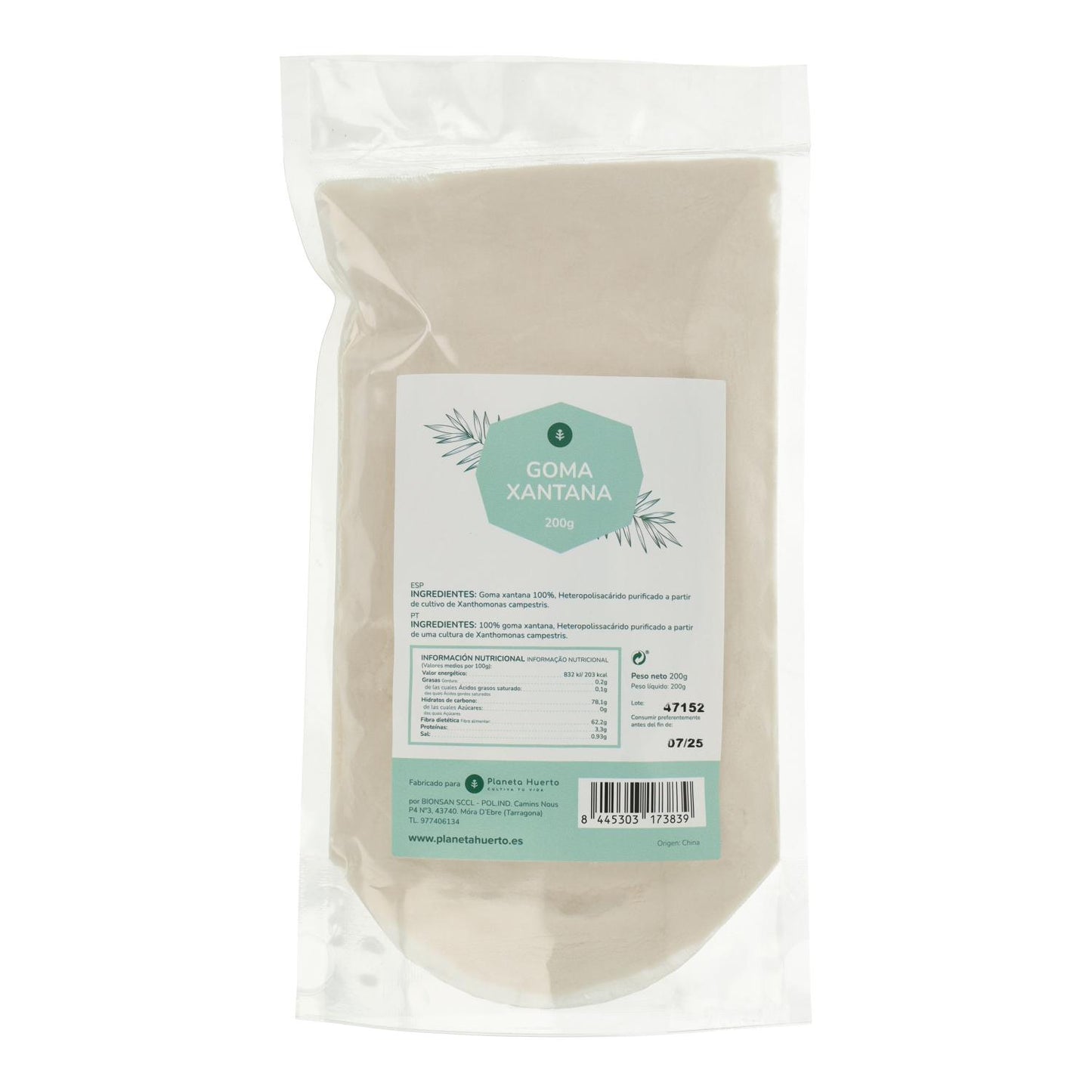Gomme xanthane sans gluten Planeta Huerto 200 g