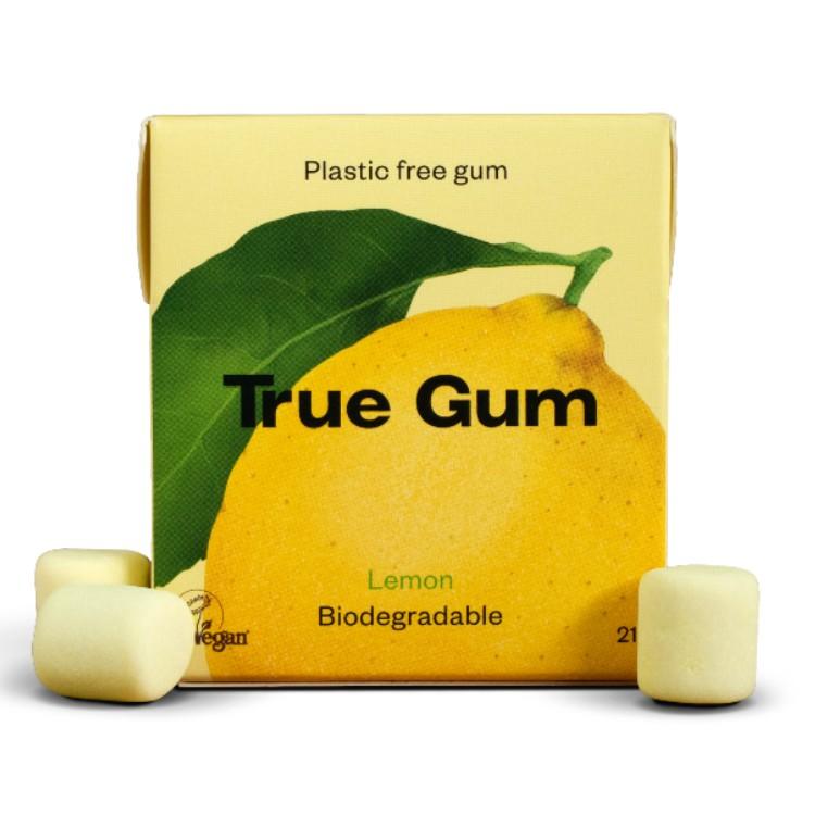 Plastfri citrongummi True Gum 21 g