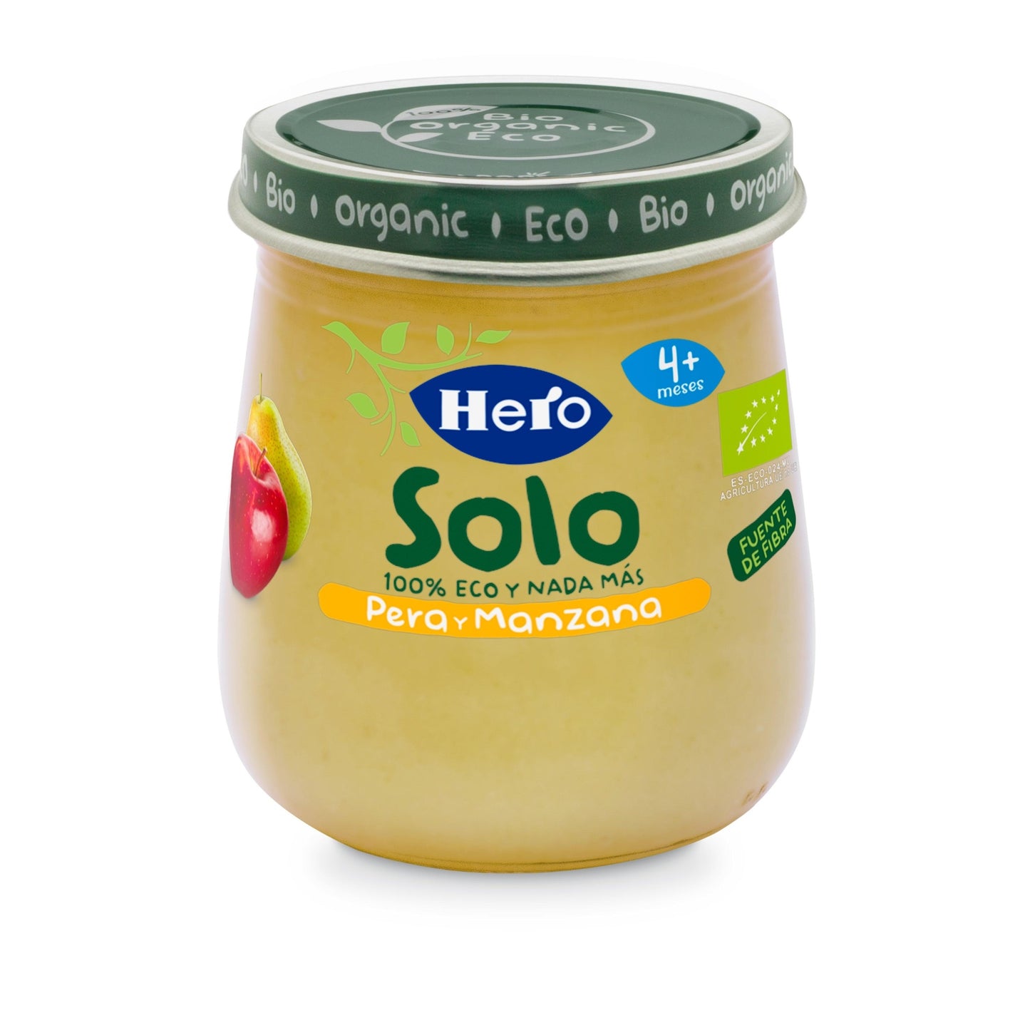 Potje Eco-peer en -appel 120 g Hero Solo