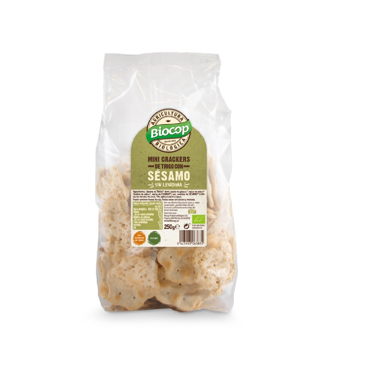 Mini cracker di grano con sesamo Biocop 250 g