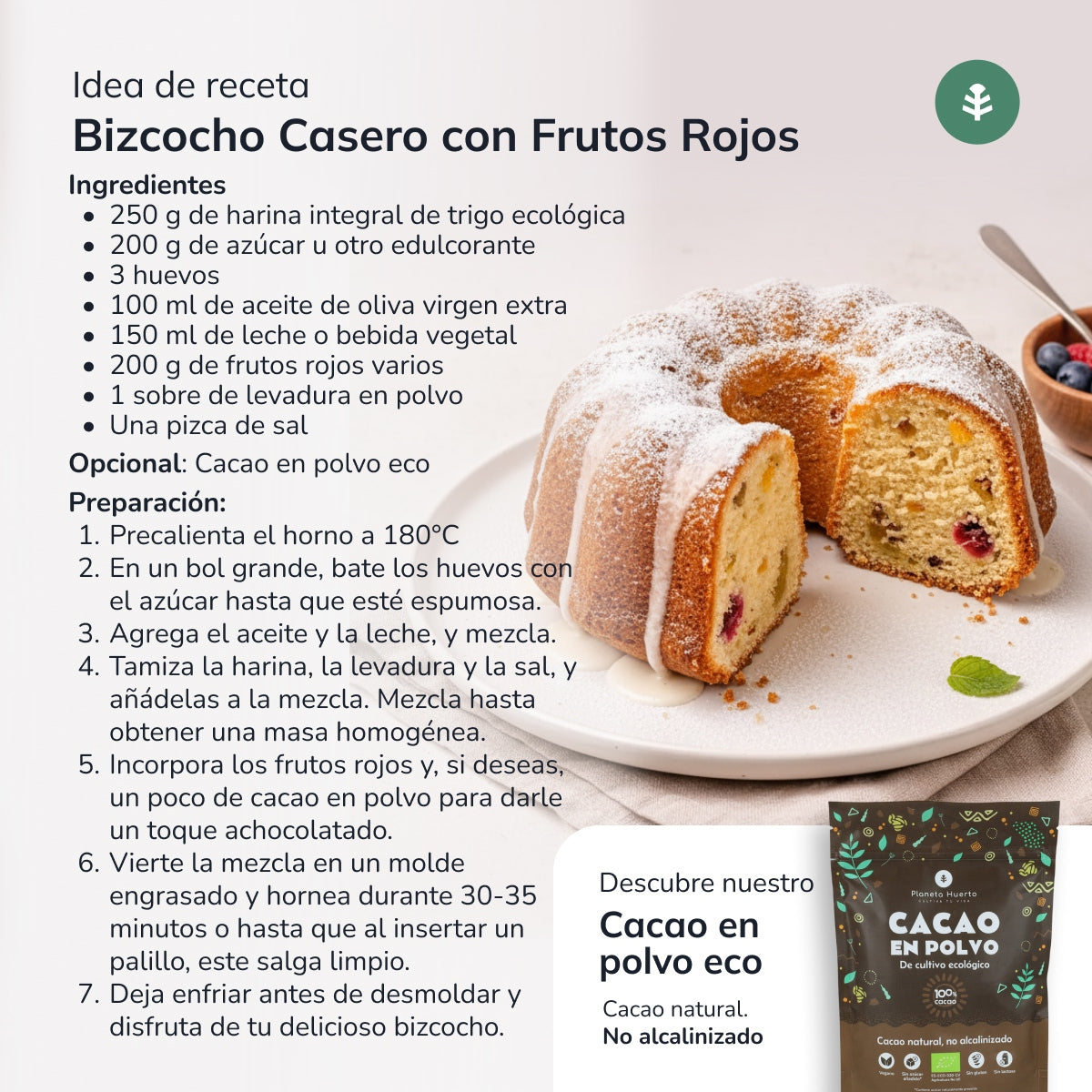 Volkoren tarwemeel Eco Planeta Huerto 800 g