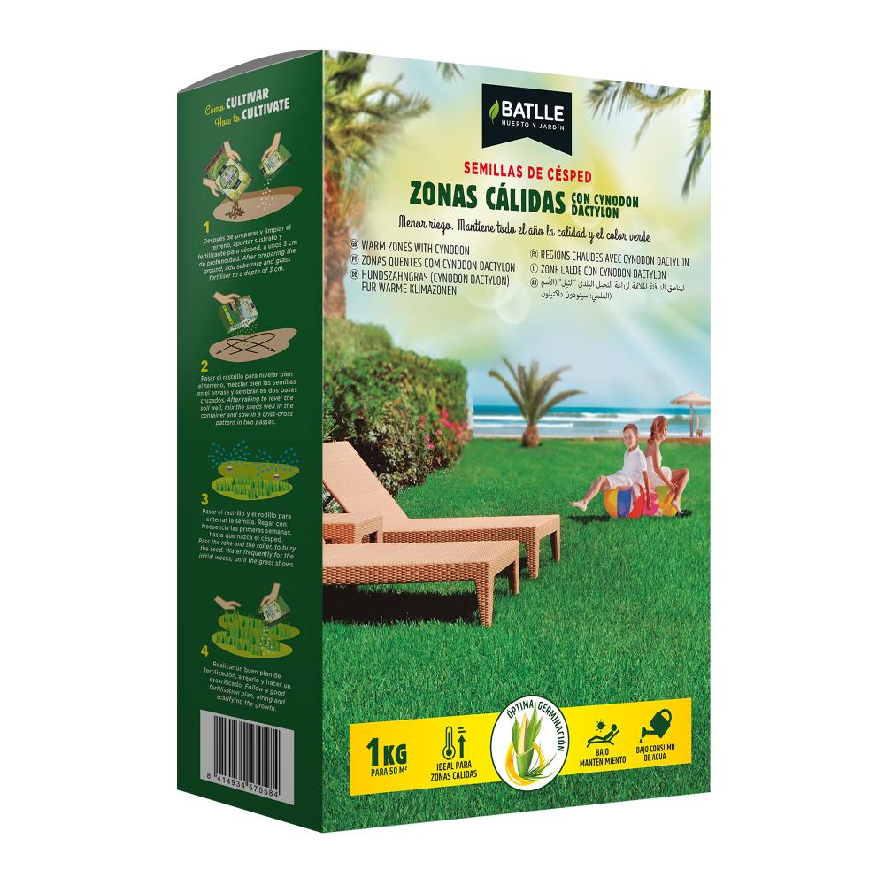 Graines de gazon pour zones chaudes avec Cynodon dactylon Batlle 1 kg
