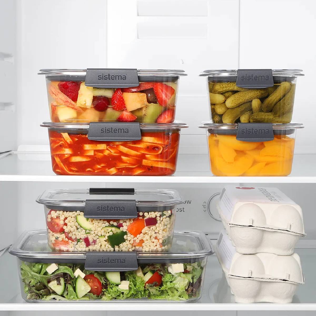 Middelgrote luchtdichte bak Sistema Brillance 920 ml