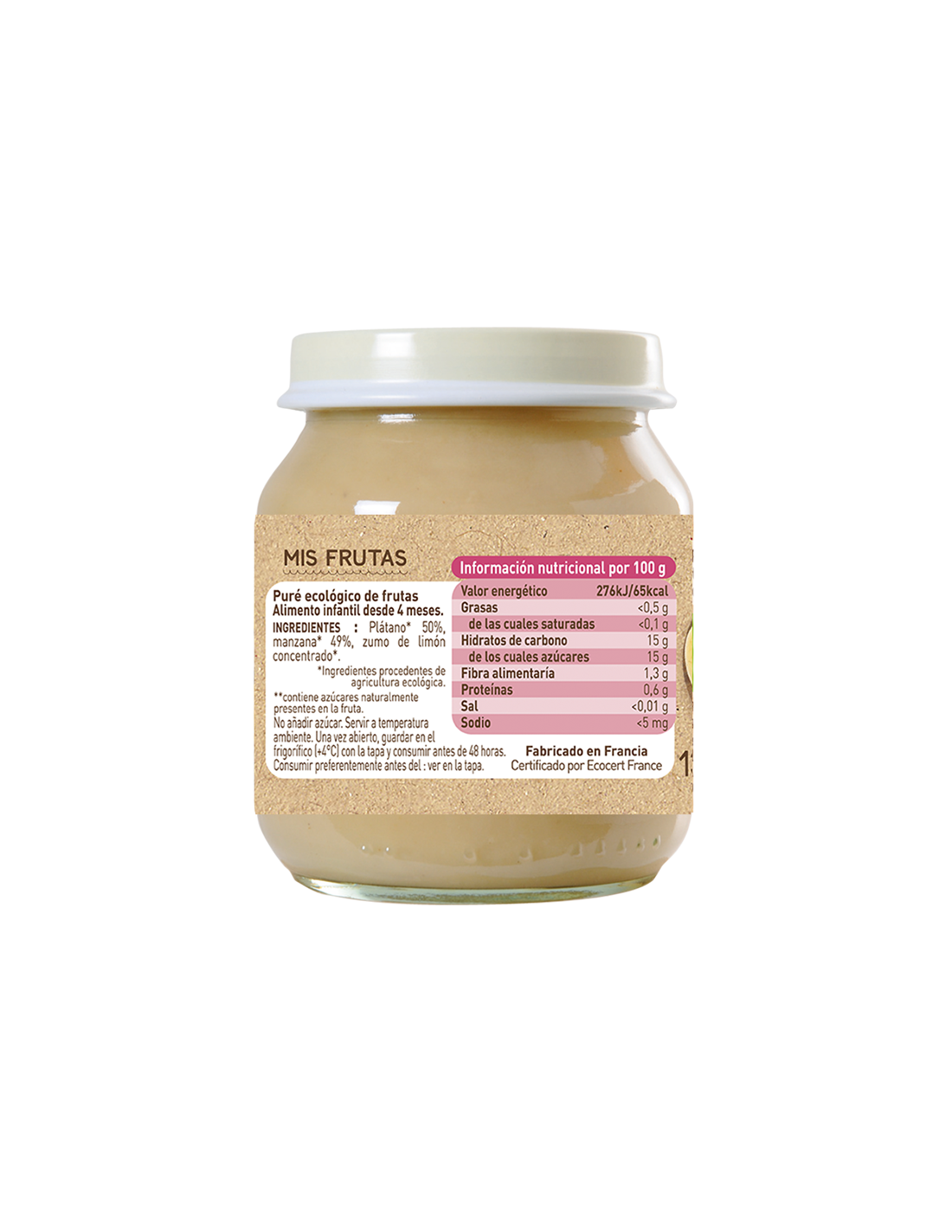 Babybio-Gläschen mit Banane und Apfel 130 g
