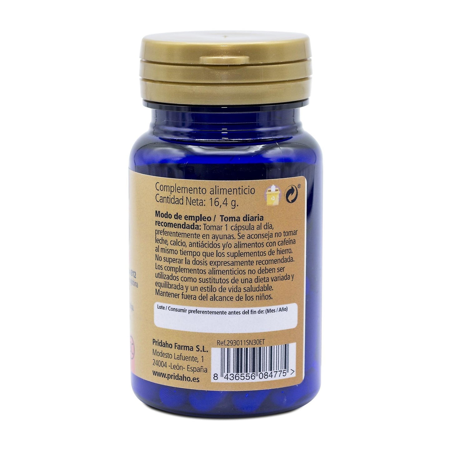 Iron + Vitamin C + Folic Acid + Vitamin B12 SANON 30 Vegetable Capsules 545 mg