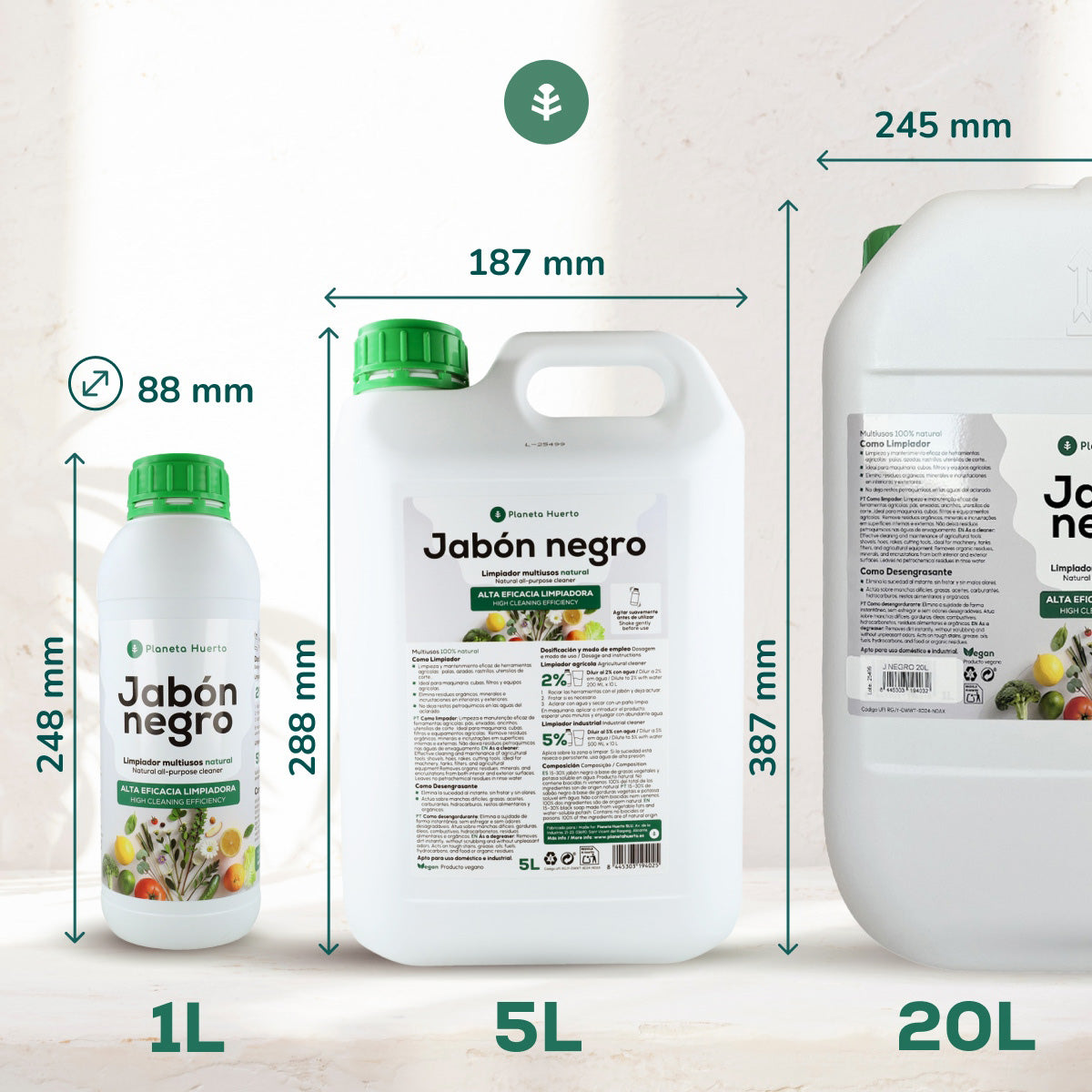 Kaliumzeep Negro Planeta Huerto 1 L