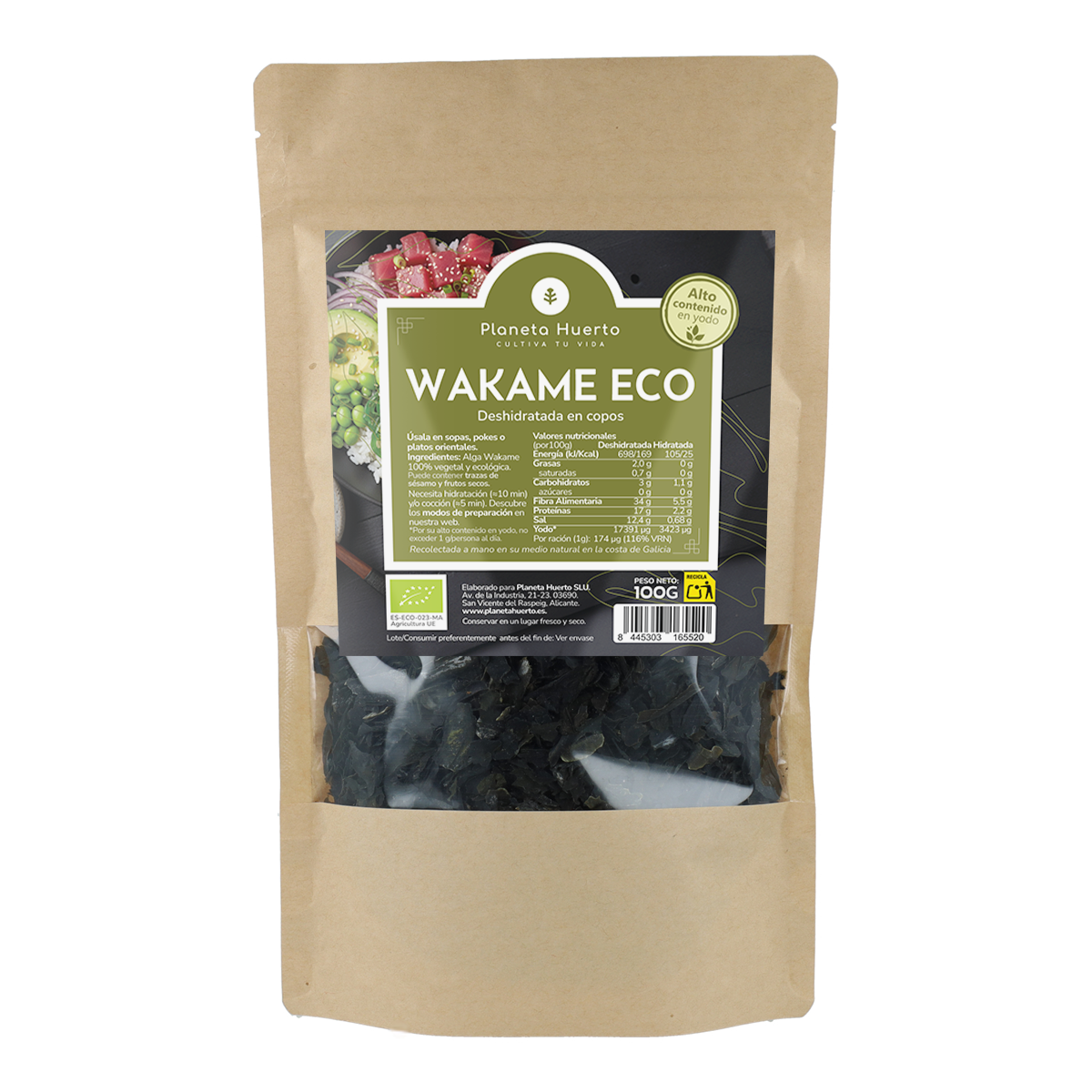 Wakame seaweed flakes ECO Planeta Huerto 100 g