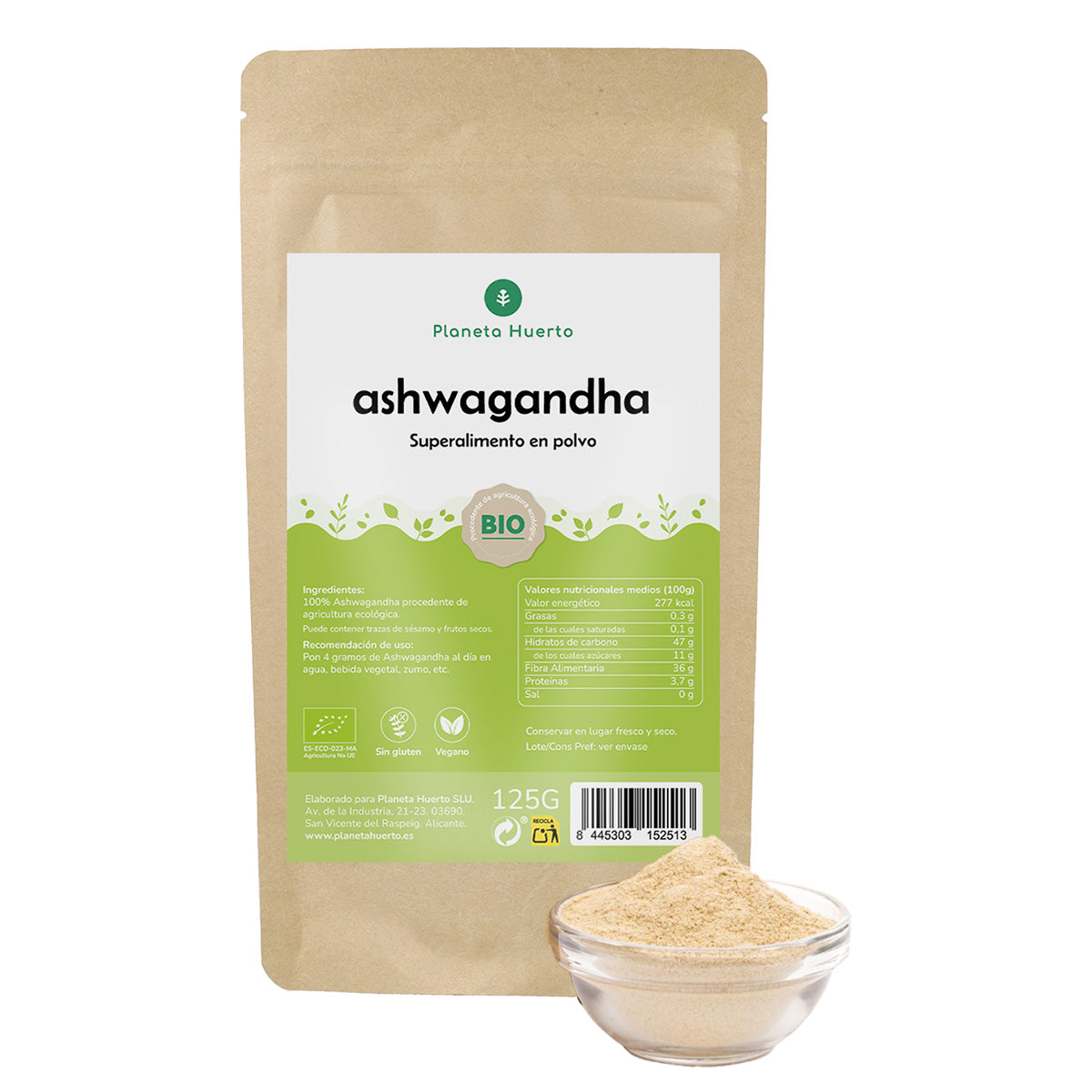 Ashwagandha w proszku ECO Planeta Huerto 125 g