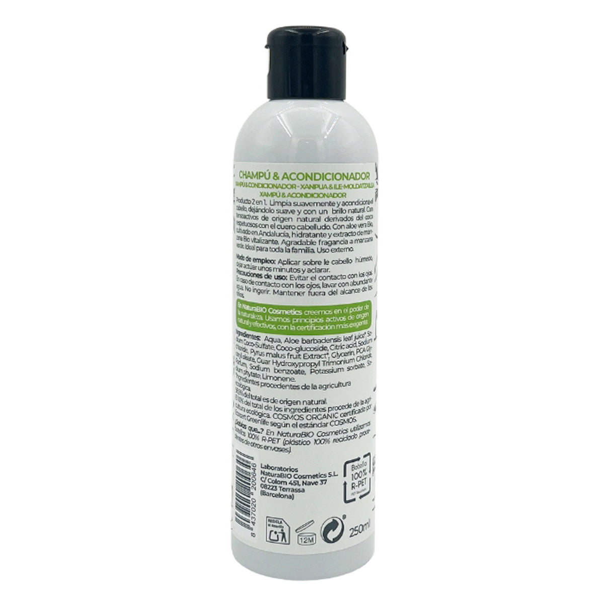 2-i-1 schampo & balsam Vitalidad Aloe & Manzana Bio 250 ml NaturaBIO