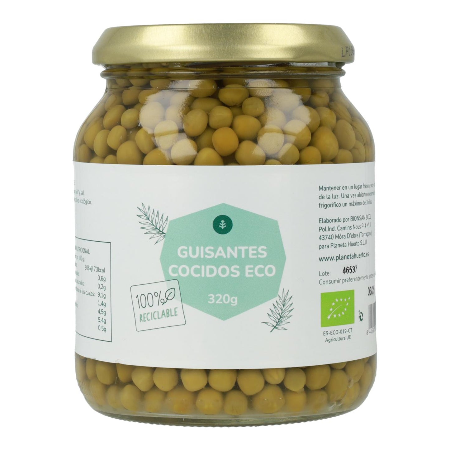 Pois ECO Planeta Huerto 320 g