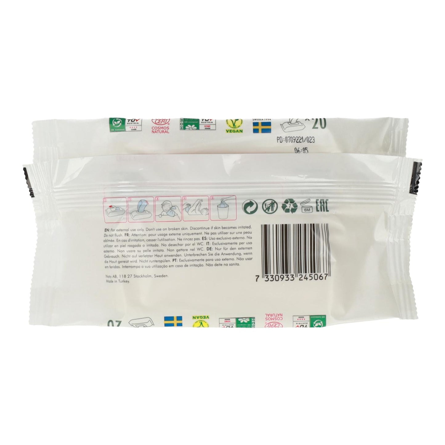 Salviettine formato viaggio Naty 20 pezzi