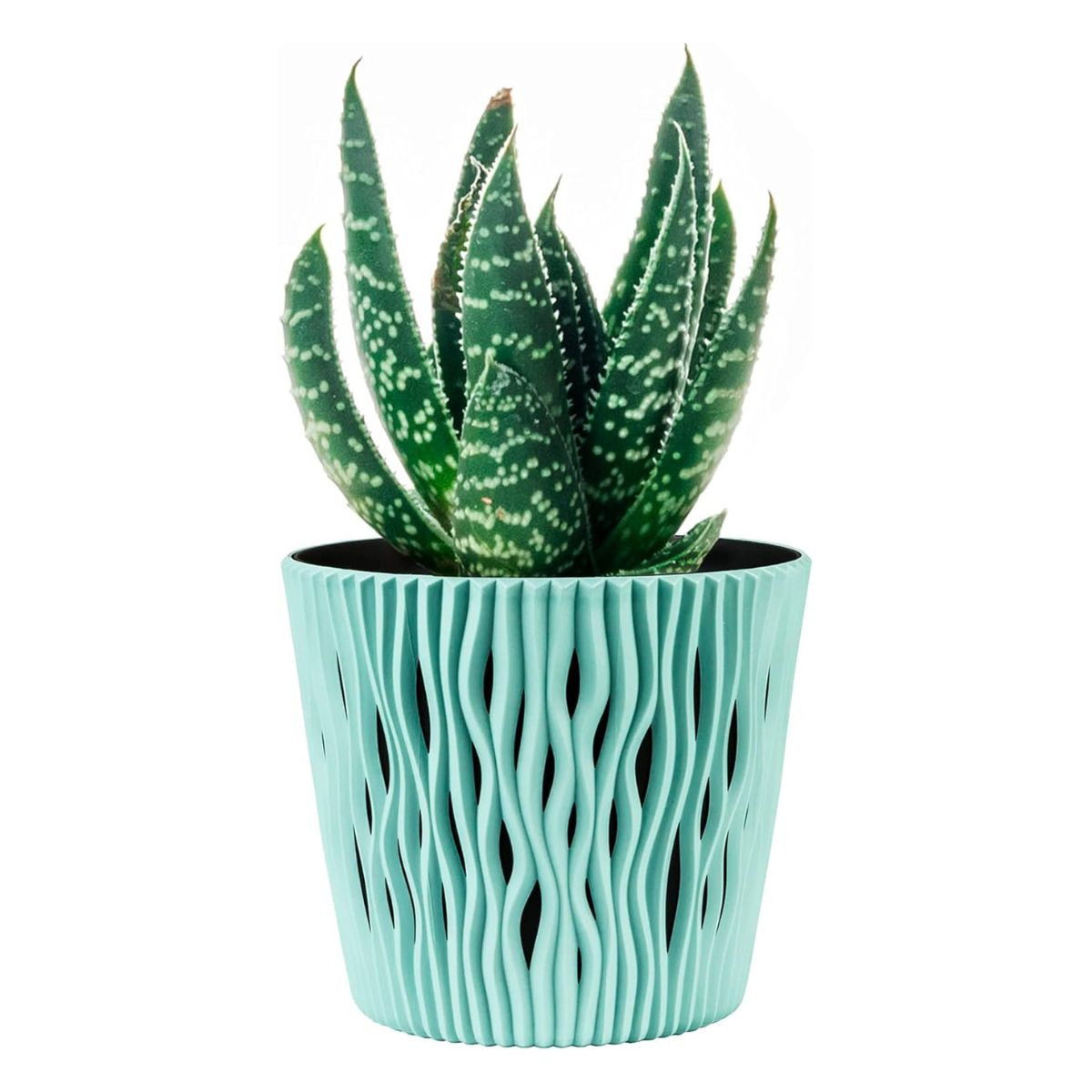 Duna-bloempot met turquoise inzetstuk D 16 x 14