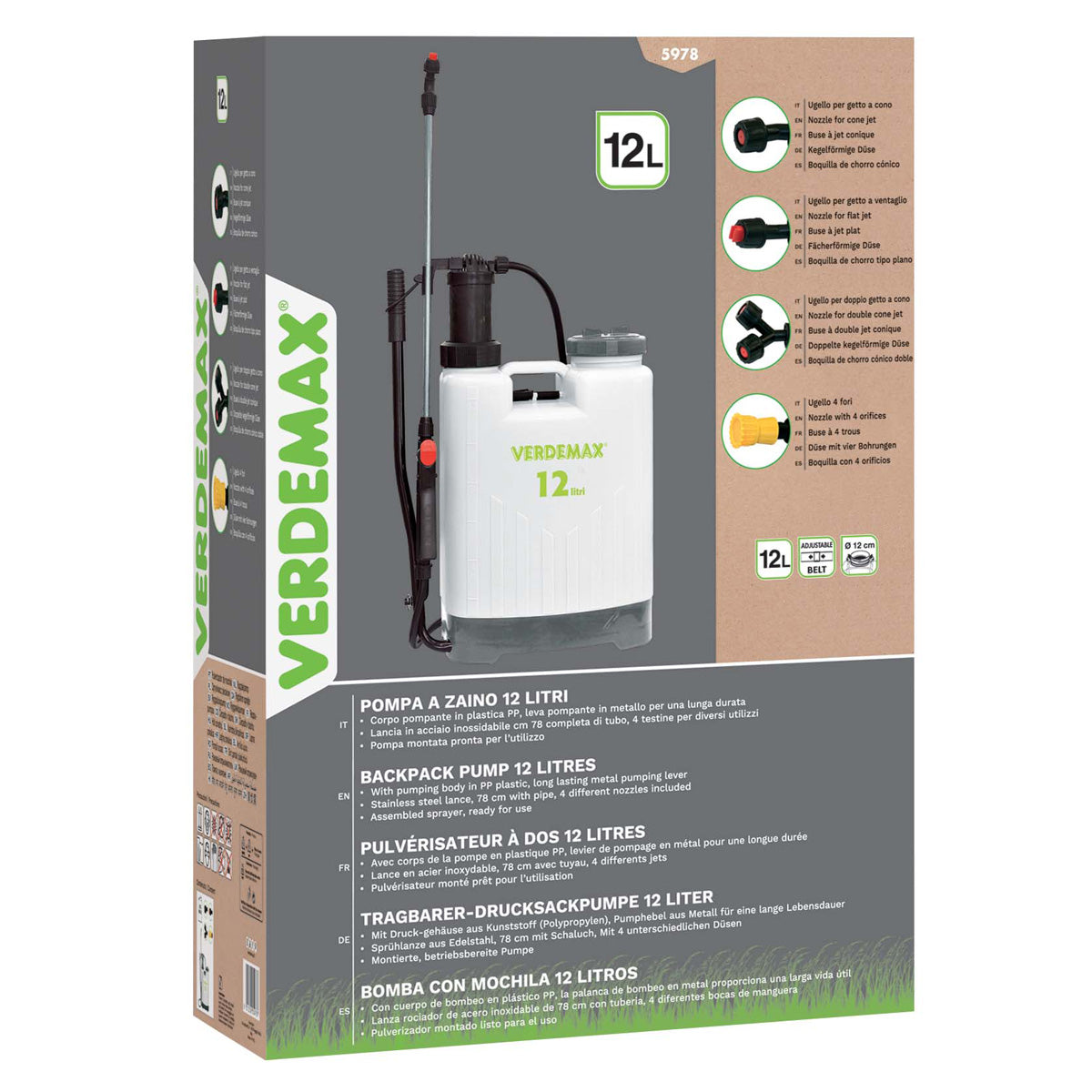 Profesjonalny spryskiwacz plecakowy 12 l Verdemax
