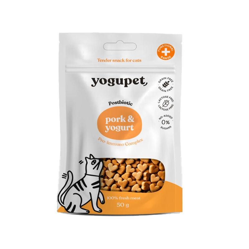 Yogupet Halfvochtige snack van varkensvlees en yoghurt voor katten 50 g