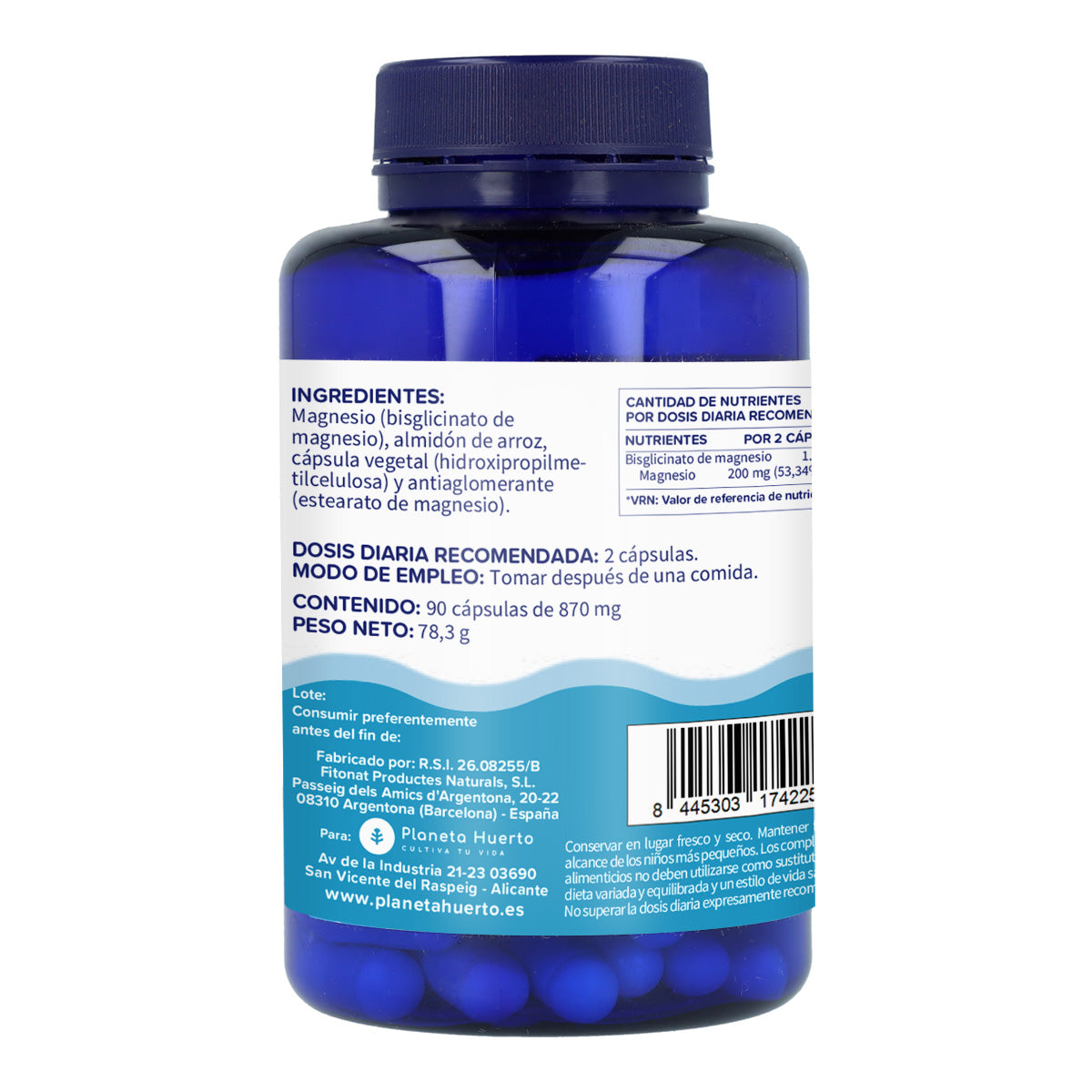 Bisglicynian magnezu 500 mg Planeta Huerto 90 kapsułek