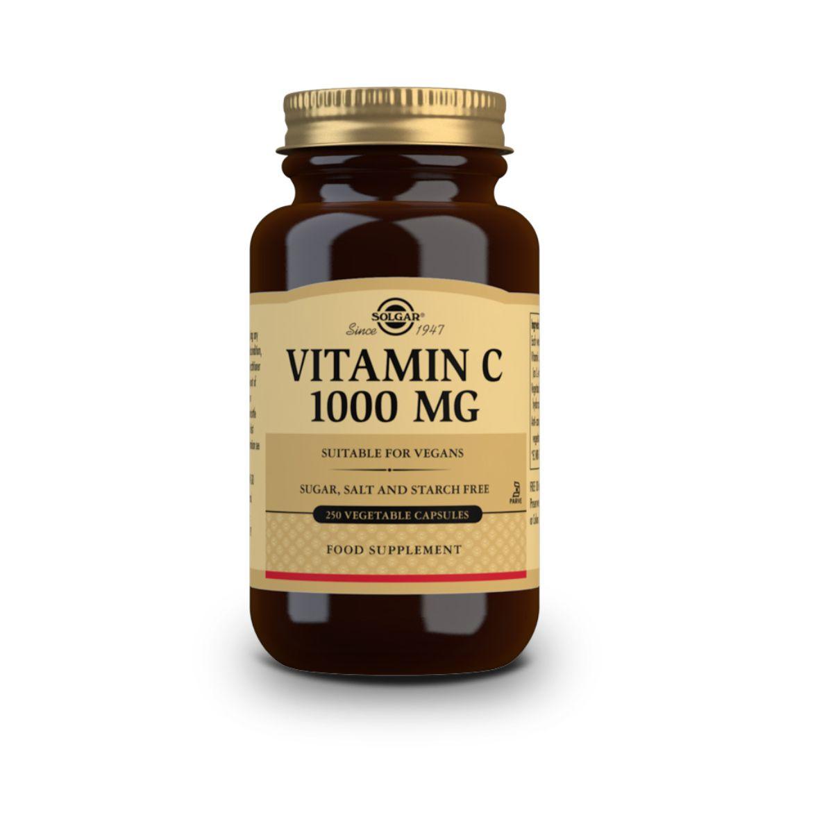C-vitamin, 250 vegetabiliska kapslar à 1000 mg. Solgar