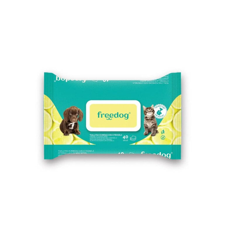 Citronella wet wipes for dogs and cats Freedog 40 units