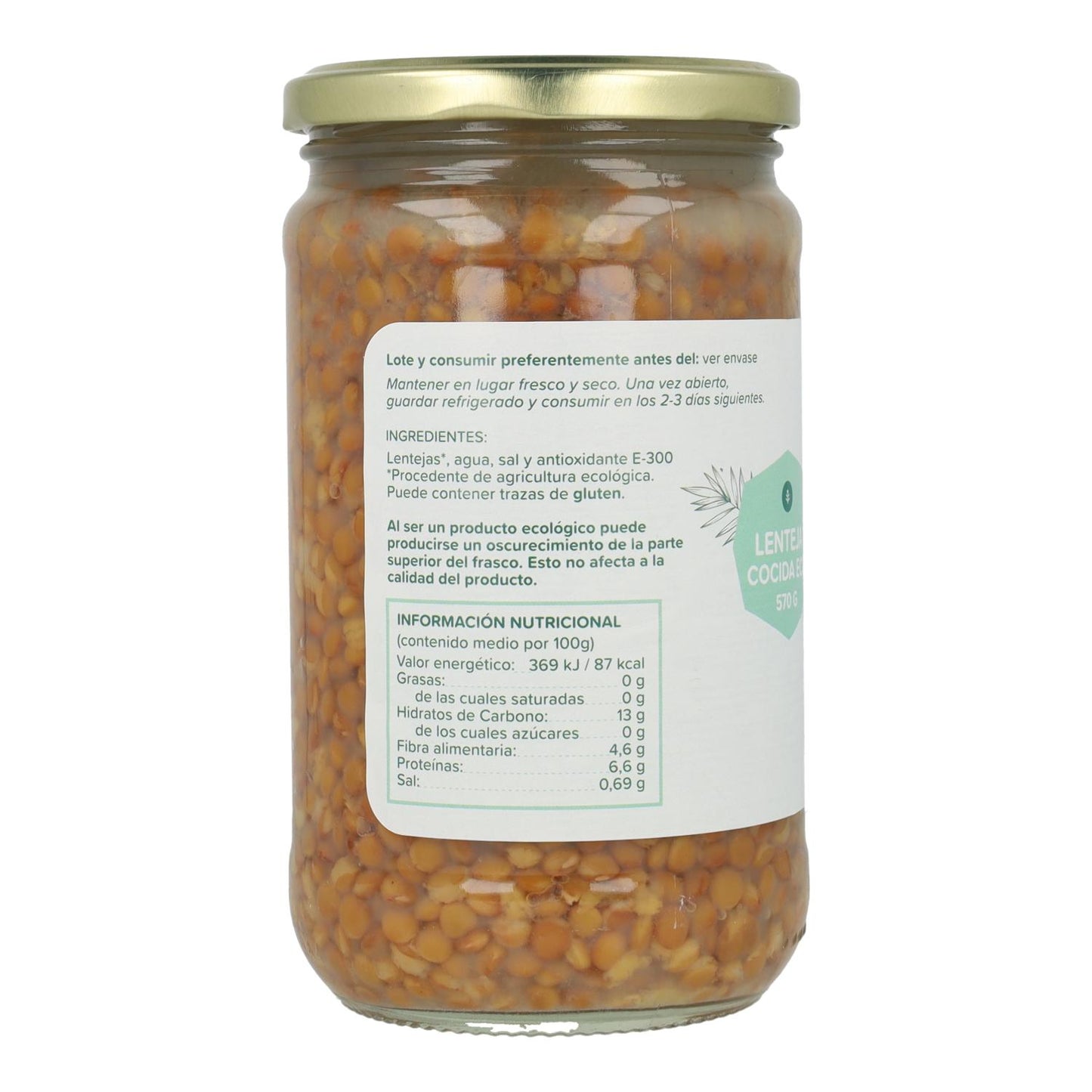 Kokta linser ECO Planeta Huerto 570 g