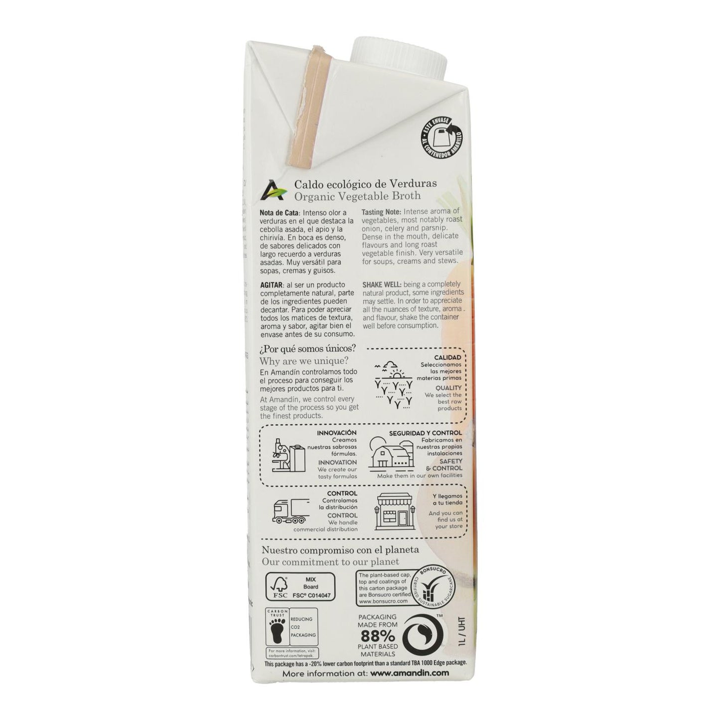 Bouillon de légumes Amandin 1L