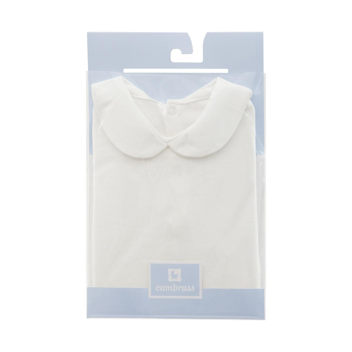 Body met kraag en korte mouwen beige Cambrass maat 3