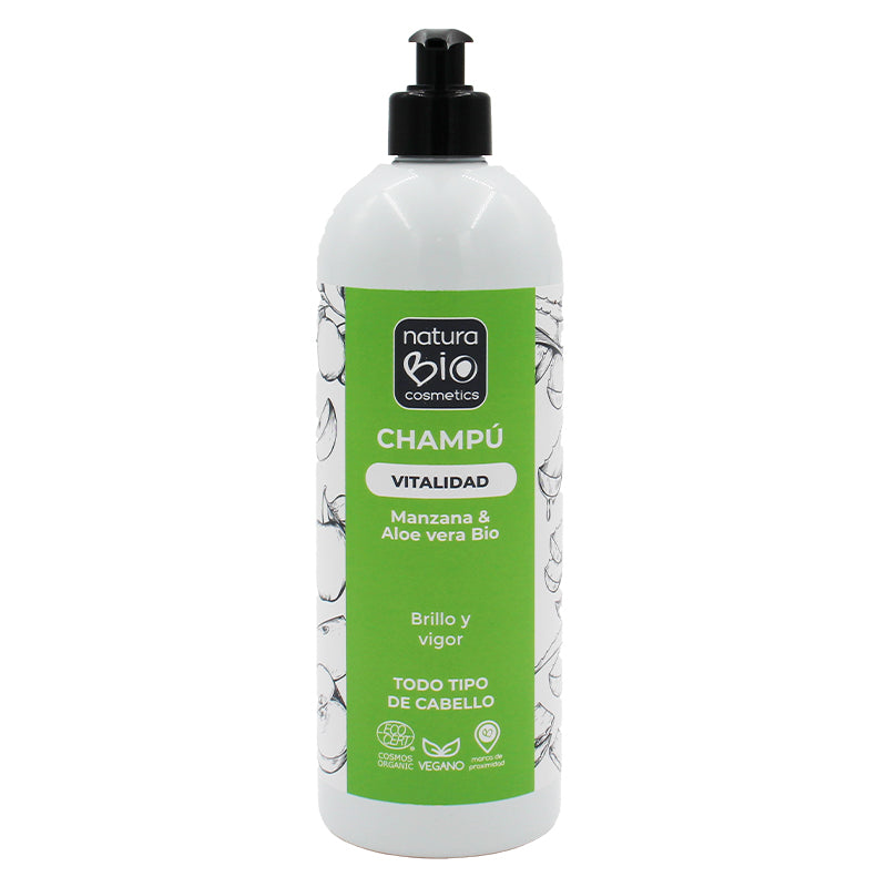 Vitality Shampoo 740 Aloe Vera & Organic Apple, NATURABIO, 740 ml