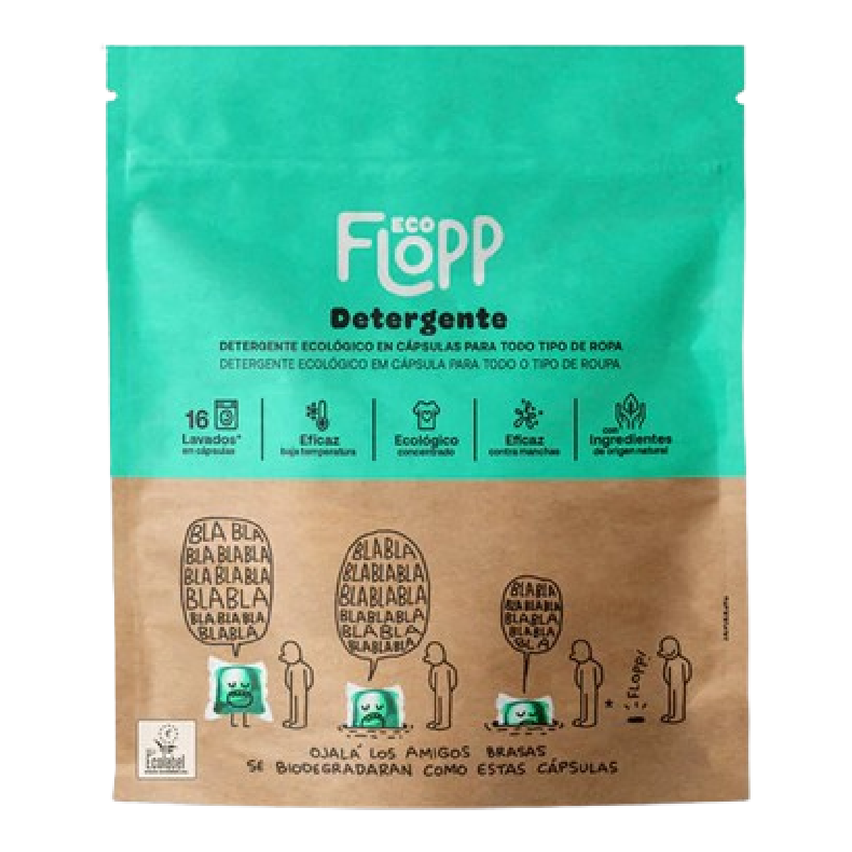 Biologisch wasmiddel Eco Pack Flopp 16 capsules
