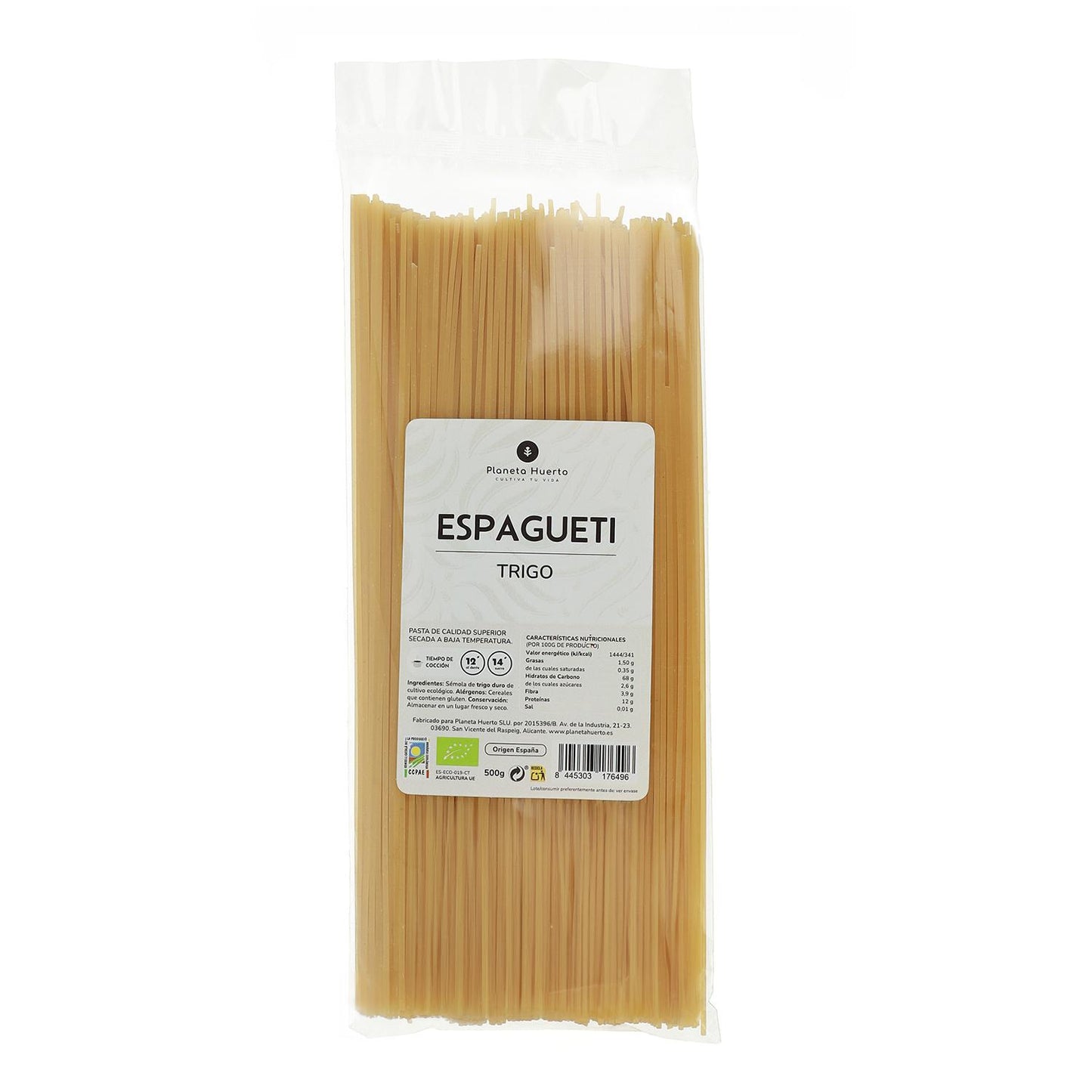 Spaghetti di grano ECO Planeta Huerto 500gr