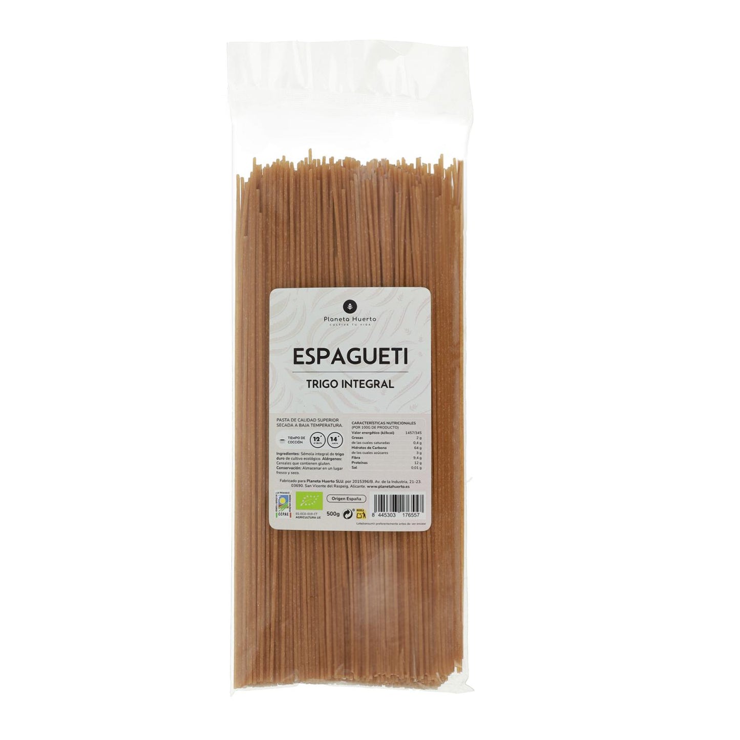 Spaghetti pełnoziarniste ECO Planeta Huerto 500gr
