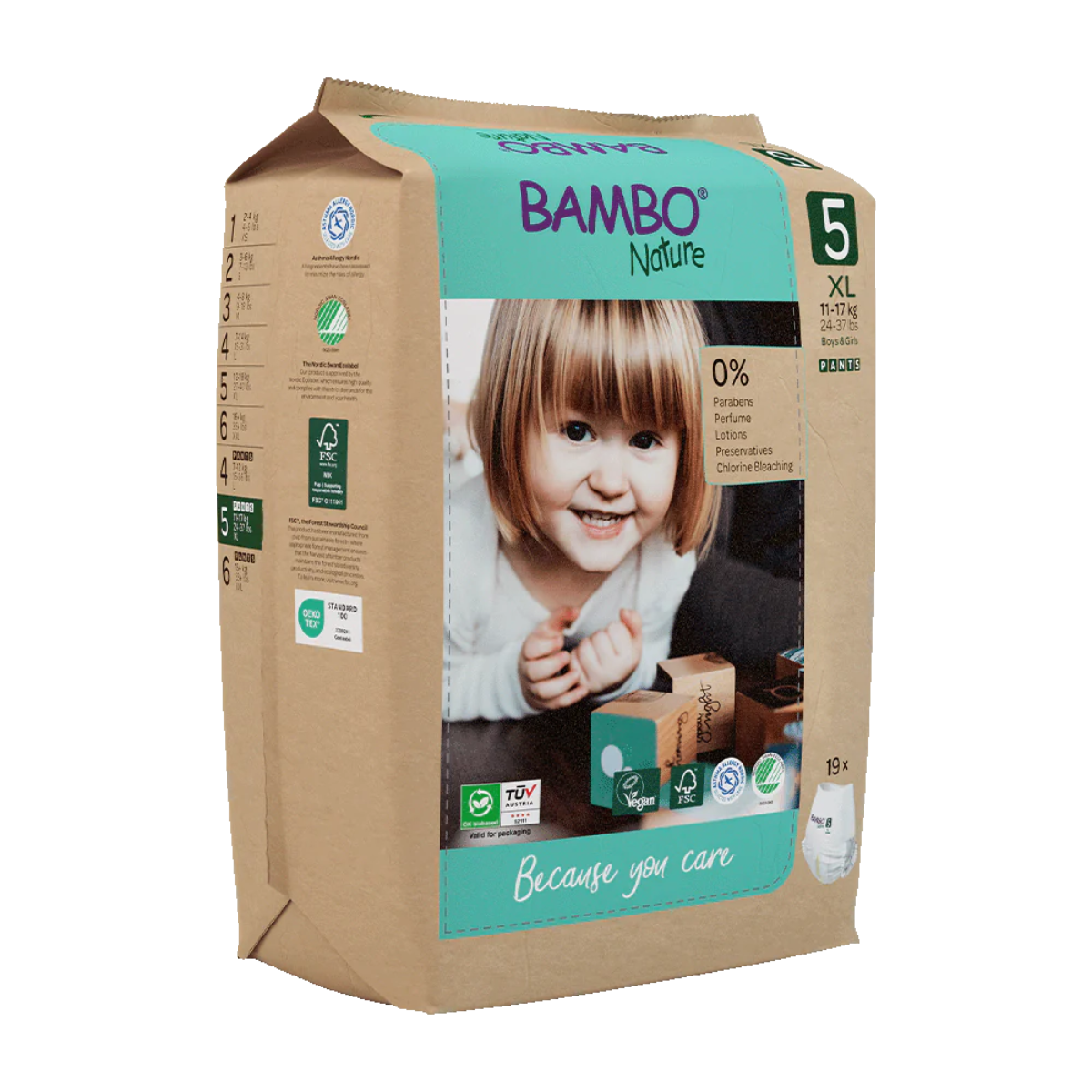 Pieluchy Pants T5 (11-17 kg) 19 sztuk Bambo Nature