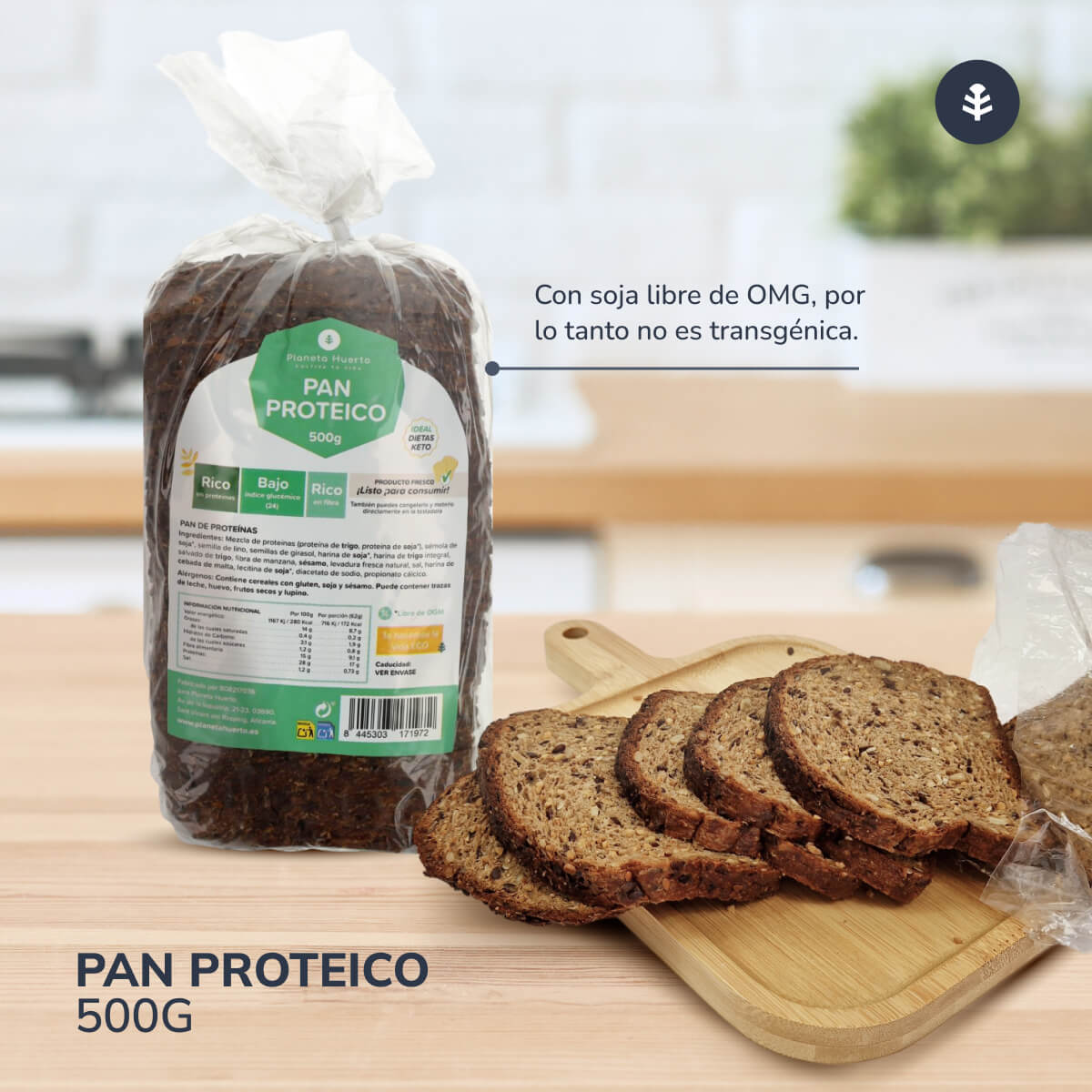 Packung 3x Planeta Huerto Eiweißbrot 500 g