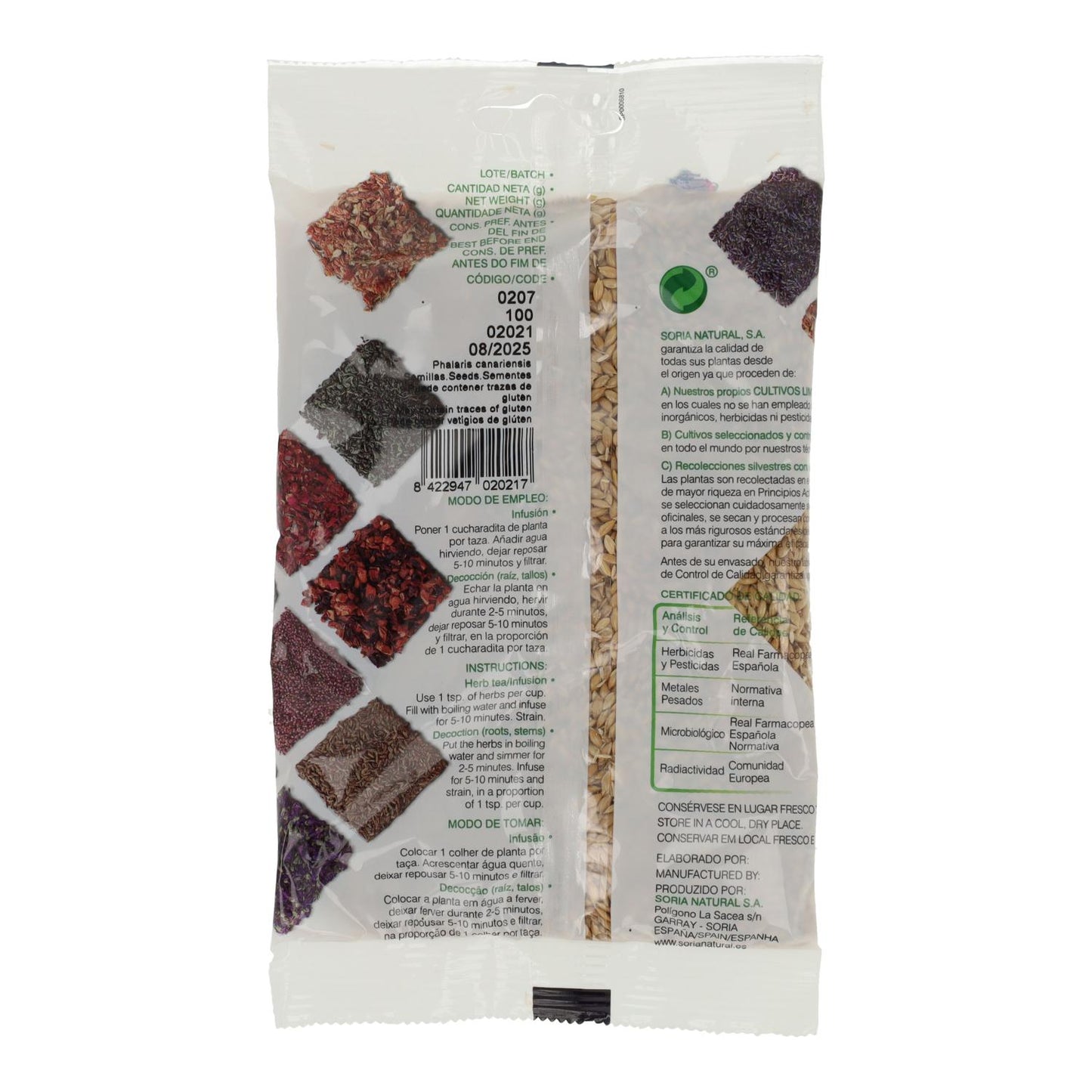 Semi di canapa Soria Natural, 100 g