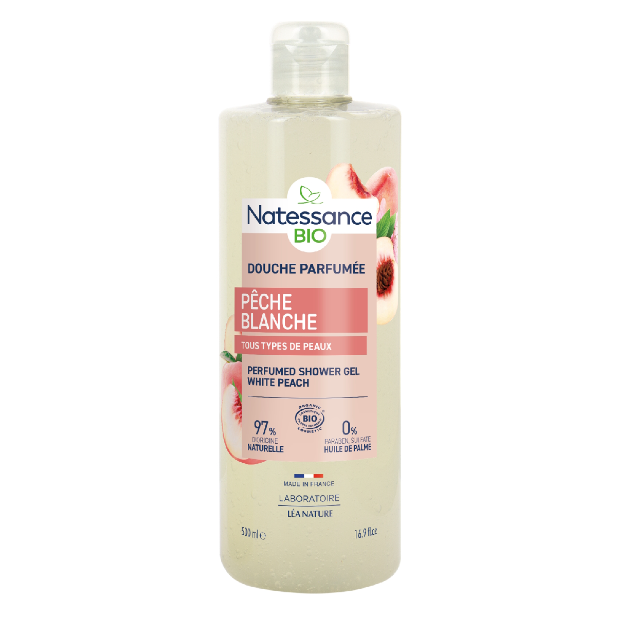 Natessance douchegel met witte perzik 500 ml