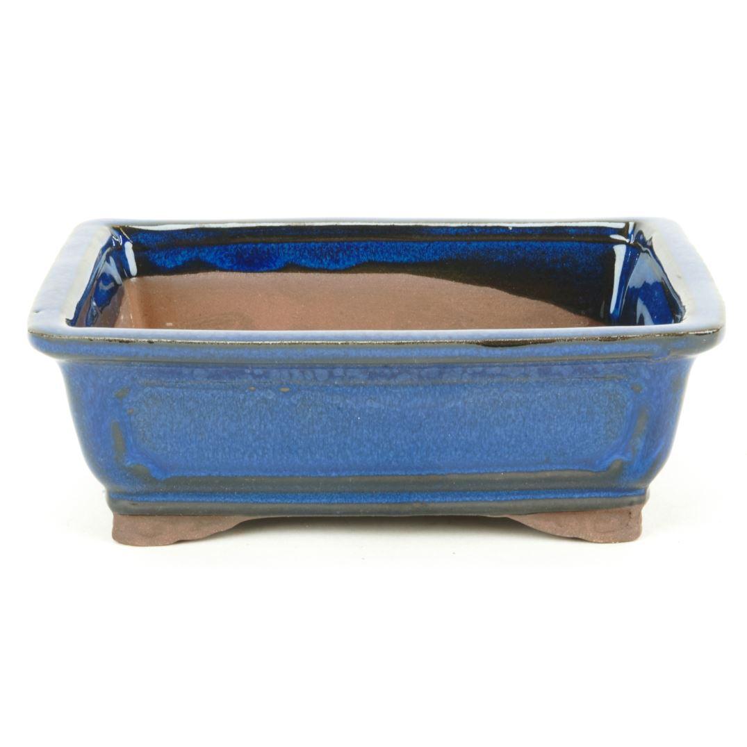 Basic Class 20 cm blue rectangular bonsai pot