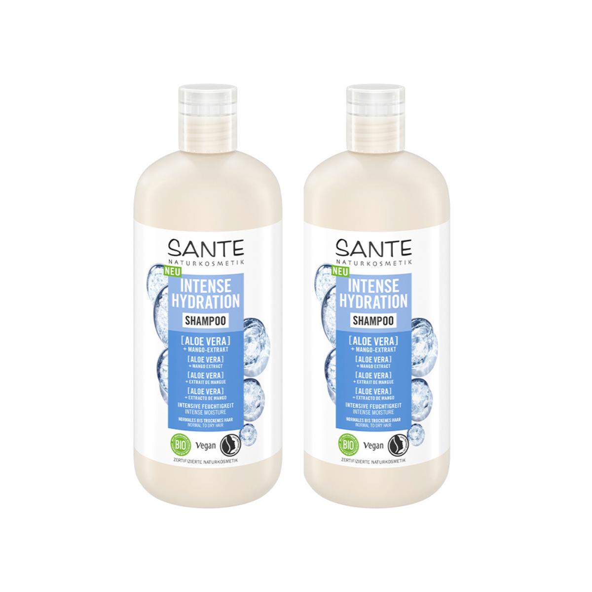 2er-Pack Sante Aloe-Shampoo für intensive Feuchtigkeitsversorgung 500 ml