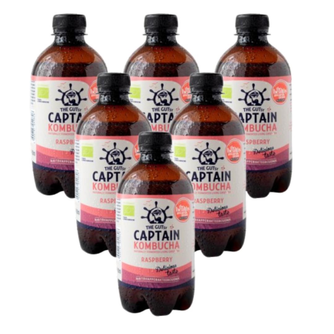 6er-Pack Kombucha-Getränk Himbeere 6 l