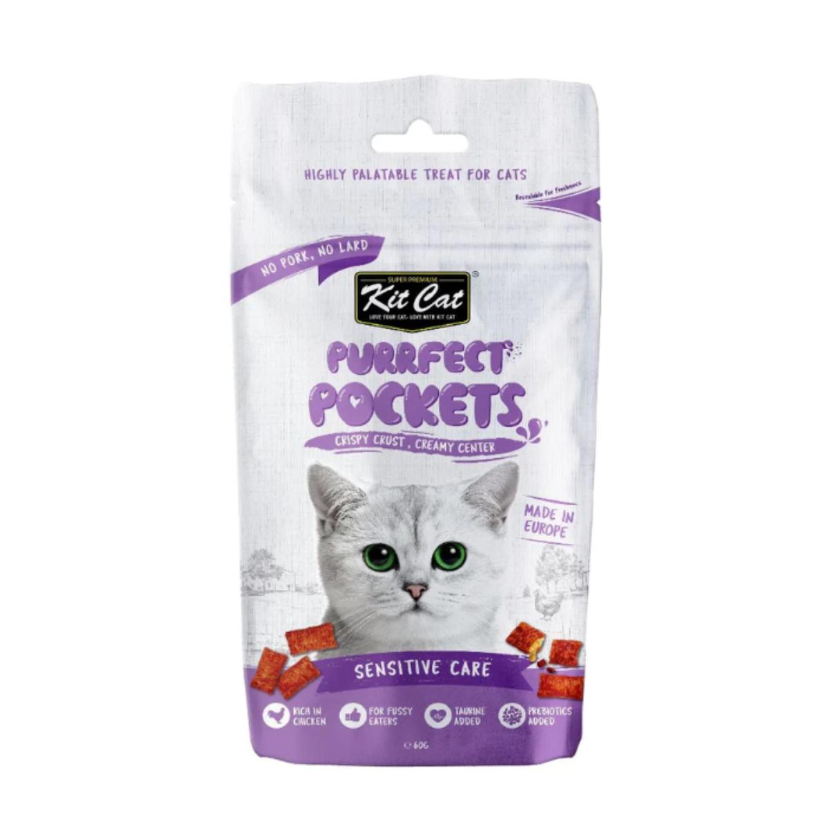 Kit Cat Purrfect Pockets - Sensitive Care 60 g Snack fonctionnel pour chats